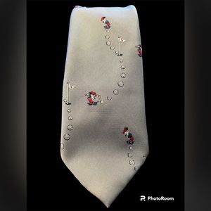 Vintage Balancine The Tie‎ Works Silver Disney Mickey Mouse Neck Tie Made In USA